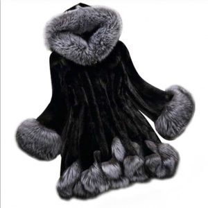 Black Faux Fur Coat